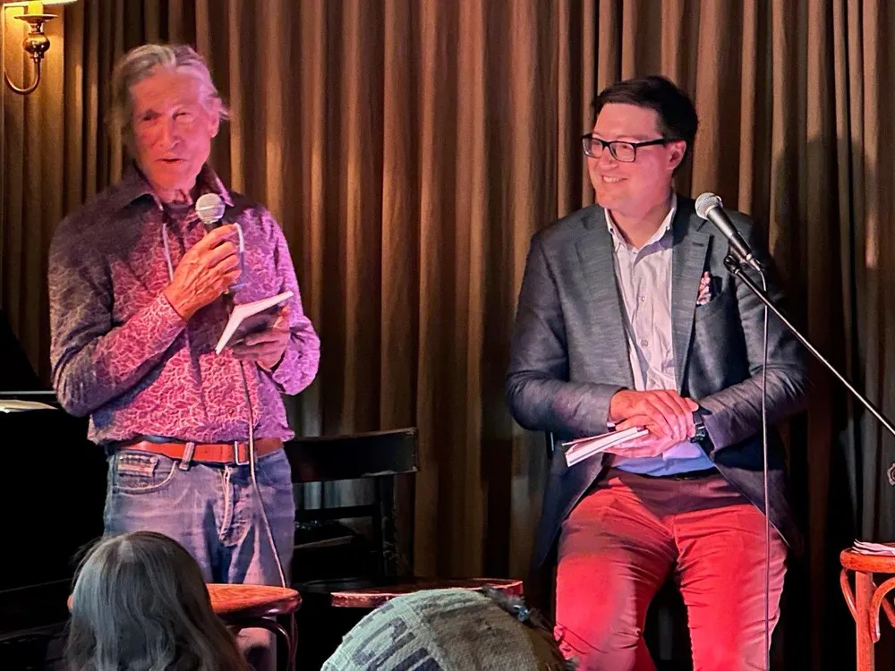 David Holmgren and Russell Buzby at the announcement